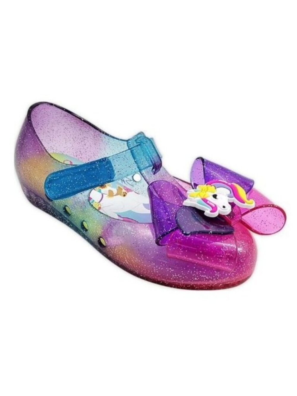 Nickelodeon JoJo Siwa Toddler Size 9 Jelly Shoes Unicorn Bow Glitter Fun Design